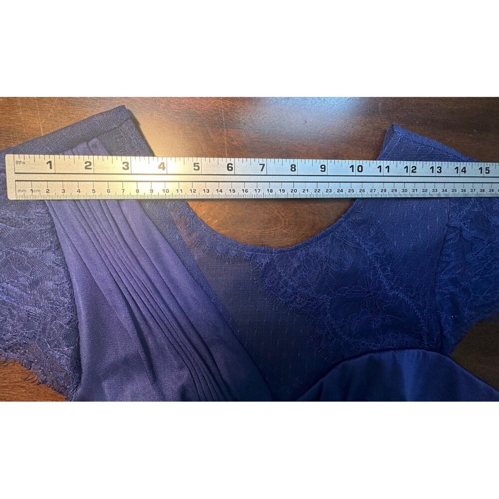 BCBG MAXAZRIA ORIENT BLUE MERCEDES COCKTAIL DRESS, WEDDING, X-MASS PARTY, FUN-M - Picture 15 of 16